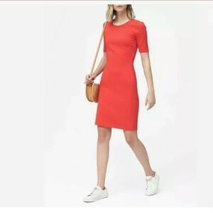 Banana republic cherry jersey, red sheath dress Sz 8